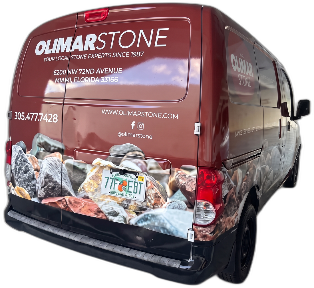 Olimar Stone branded delivery van