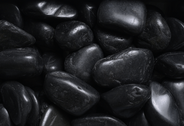 High Polish Black Pebbles